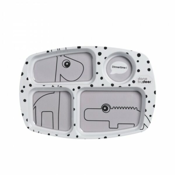 Tanjur s pregradama Happy dots, sivi
