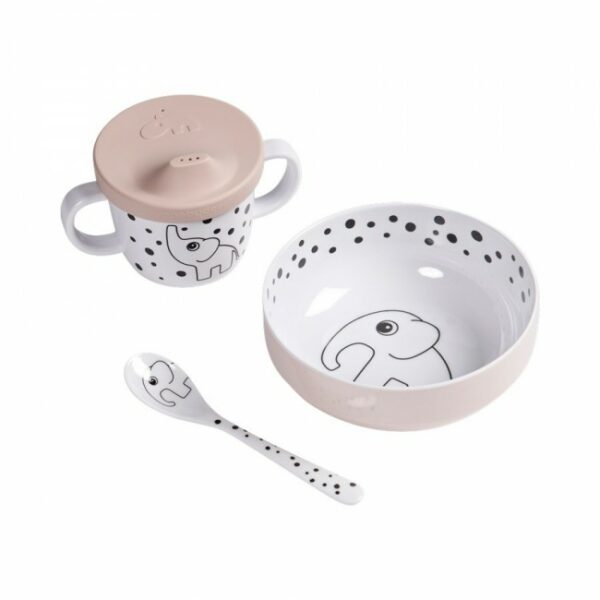 Prvi set za jelo - Happy dots, rozi