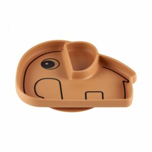 Silikonski tanjir Stick & stay Elphee, mustard
