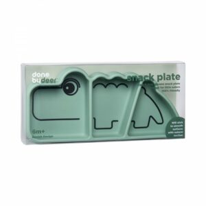Tanjur za grickalice Stick & stay Croco, green