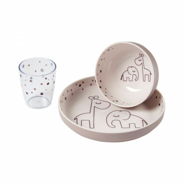 Set za hranjenje yummy mini, Dreamy dots, rozi