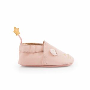 Roze kožne papuče 12-18