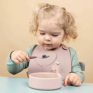 Silikonski set za jelo Peekaboo Powder