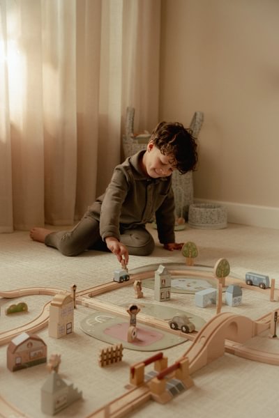 Komplet drvena željeznička pruga sa dodacima XXL - Slika 3