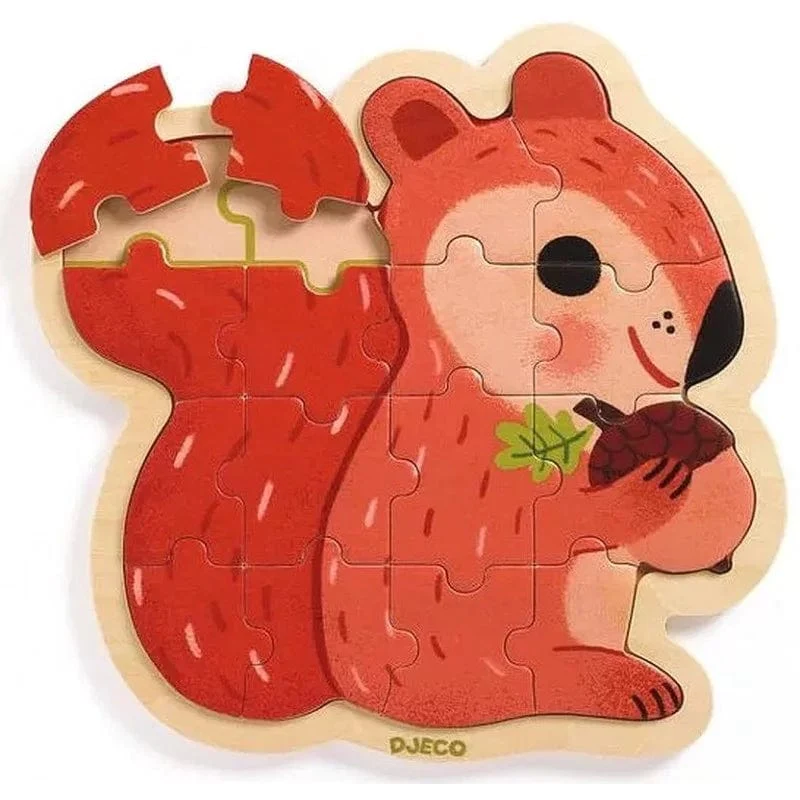 DJECO Drvena slagalica Vjeverica