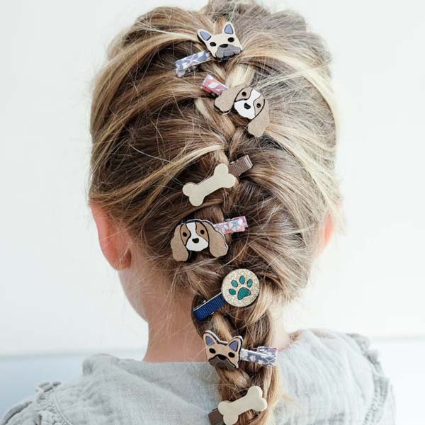 Mimi & Lula dječije mini šnalice za kosu - Psić