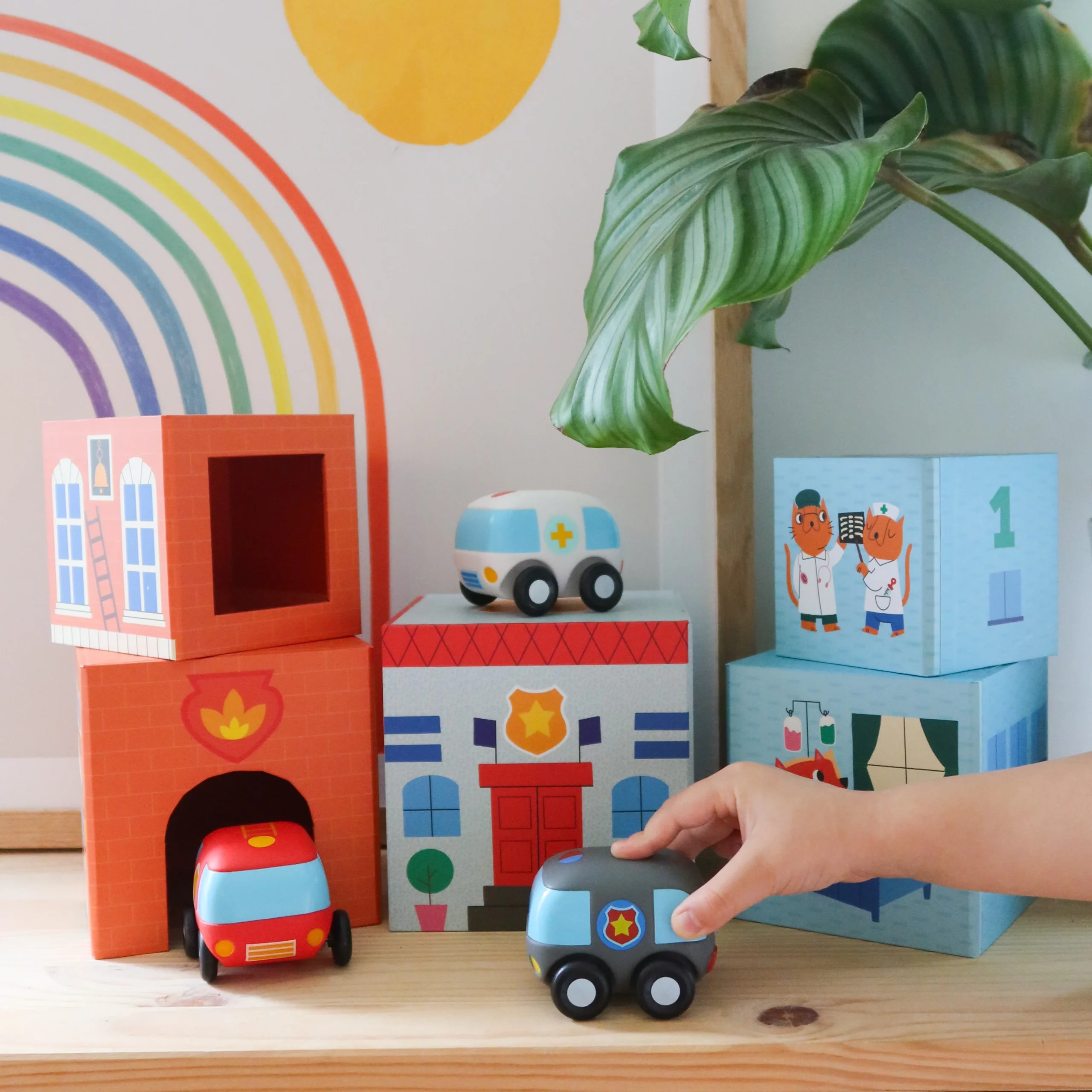 DJECO kula za slaganje sa TopaniCar - 6 auta