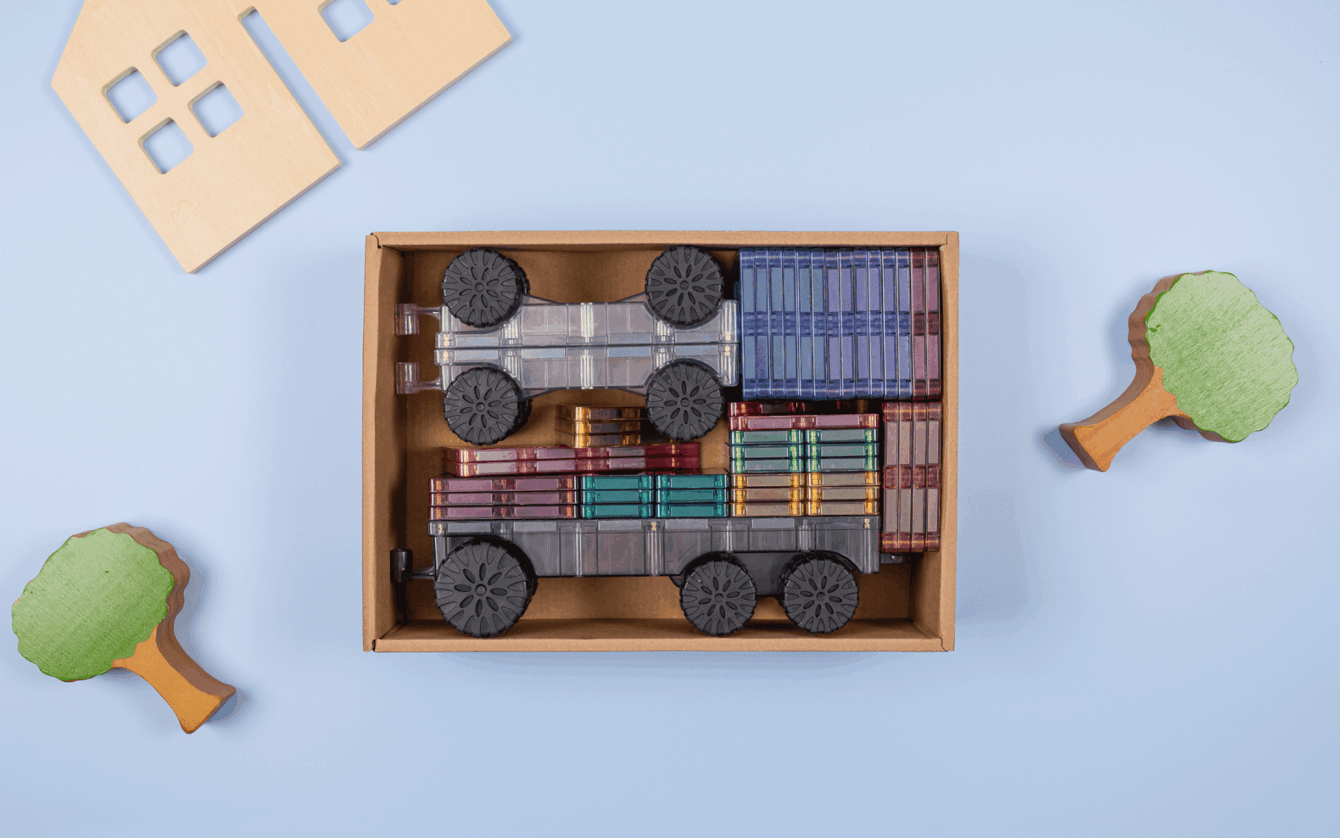 Pastel Transport set Connetix Tiles - 50 dijelova Pastel Transport set Connetix Tiles - 50 dijelova