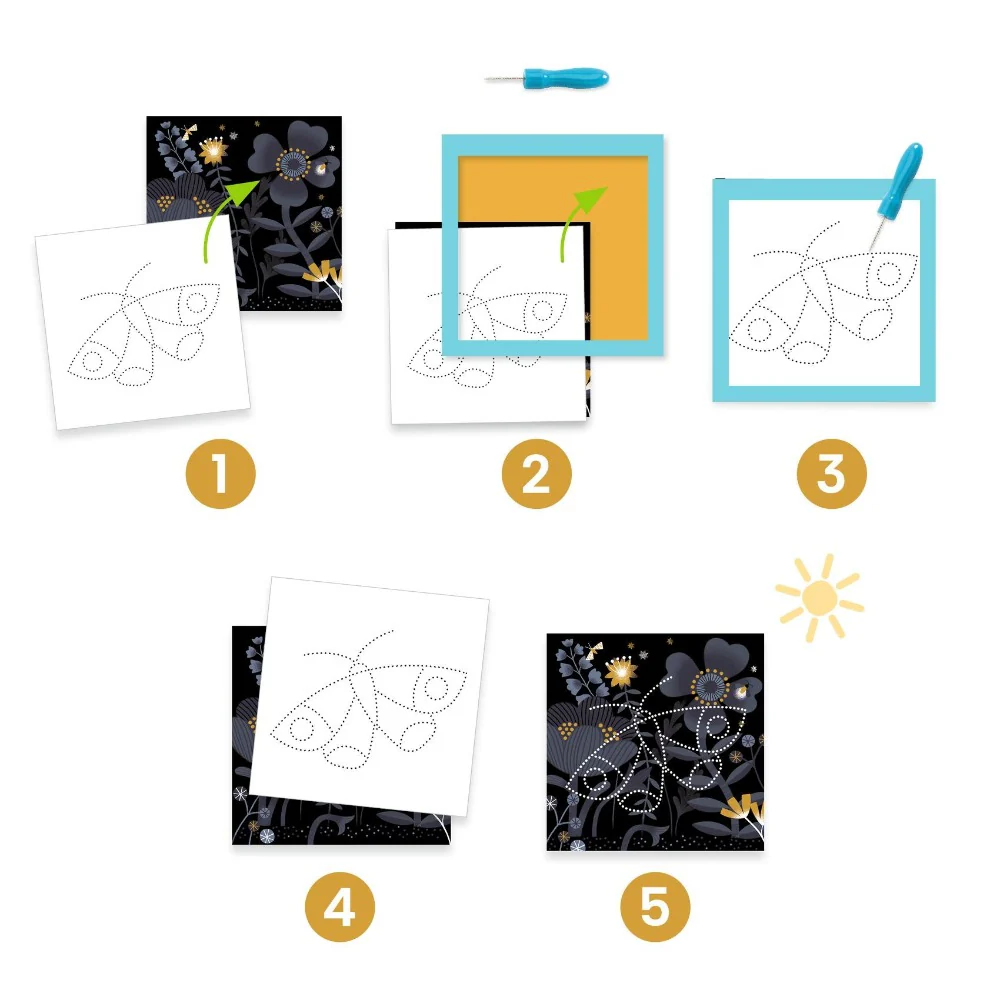 Kreativni set Otkrij ilustracije bockanjem