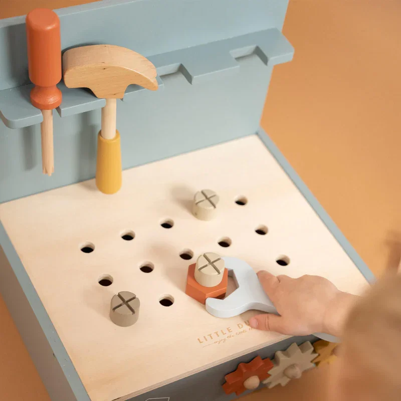 Little Dutch Radni mini radni sto i drveni alat za djecu
