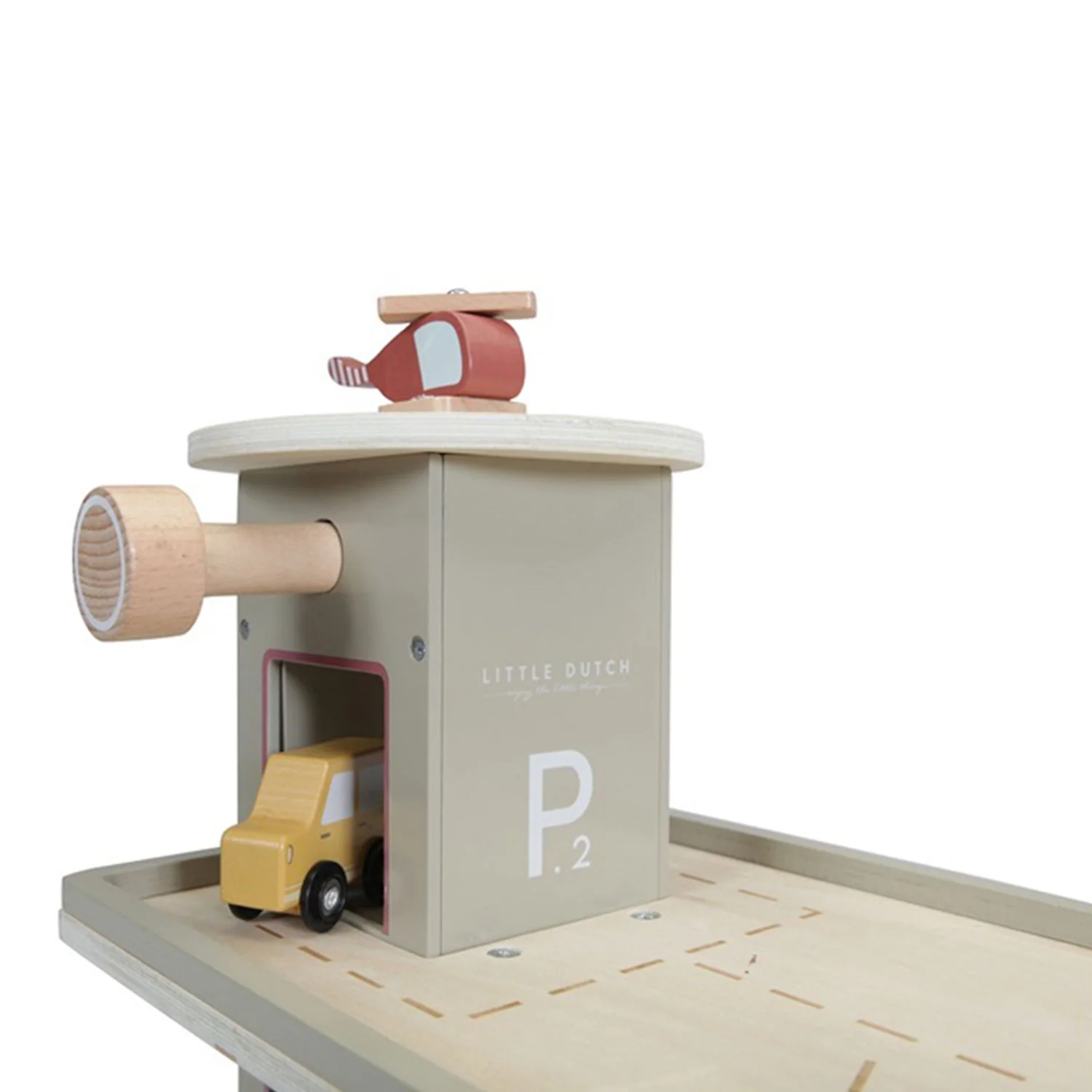 Little Dutch Drvena garaža + 3 auta i helikopter