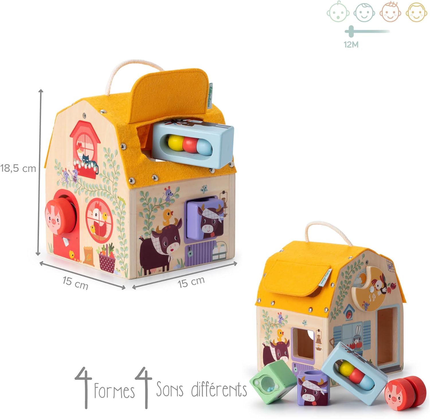 Lilliputiens Didaktička igračka - Drvena kućica