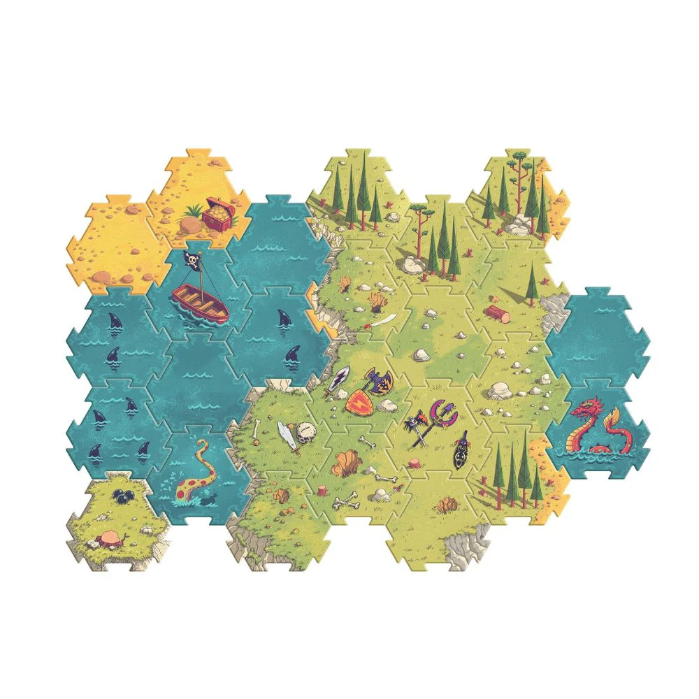 DJECO Velike puzzle Pirati i blago - 30 dijelova