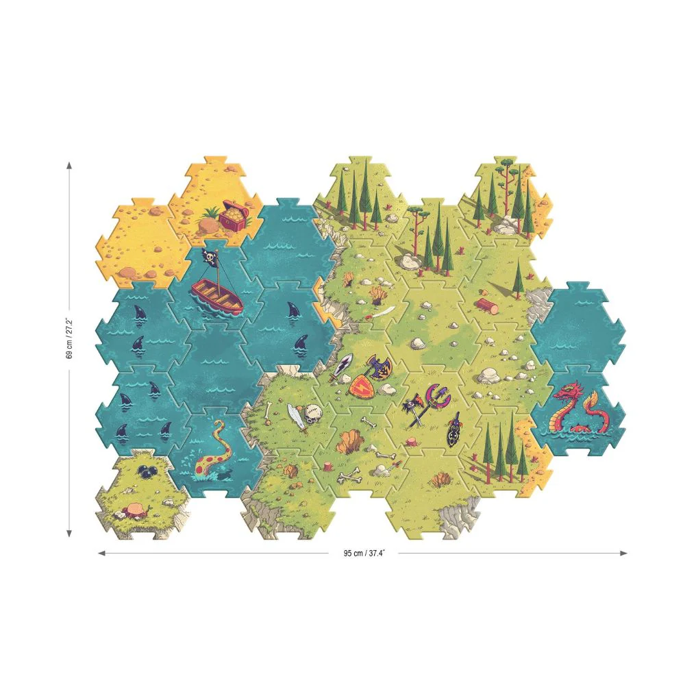 DJECO Velike puzzle Pirati i blago - 30 dijelova