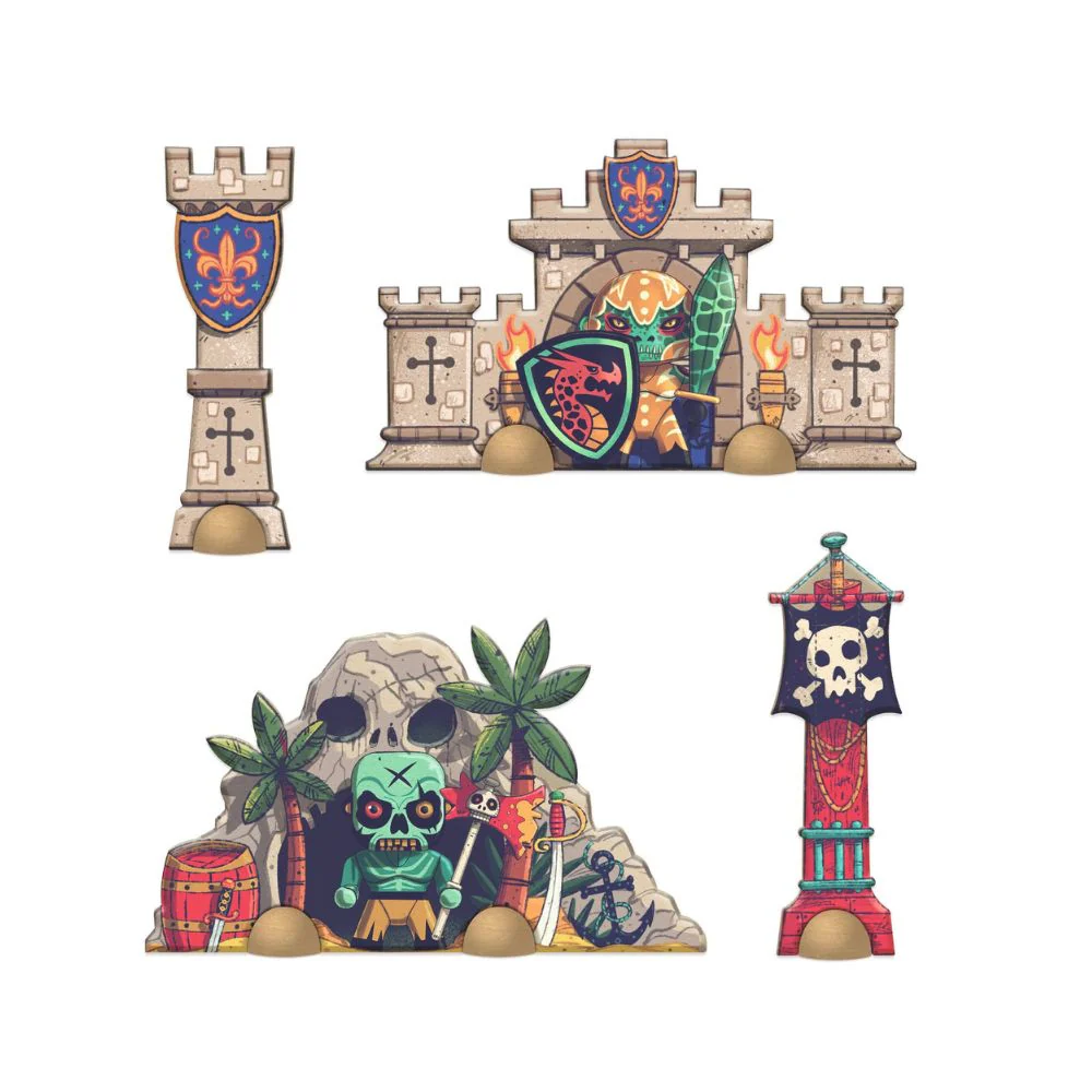 DJECO Velike puzzle Pirati i blago - 30 dijelova