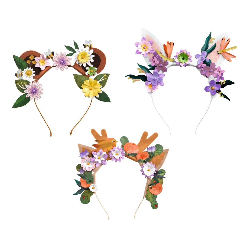 Uradi sam set Cvjetni rajf za kosu - 3 rajfa