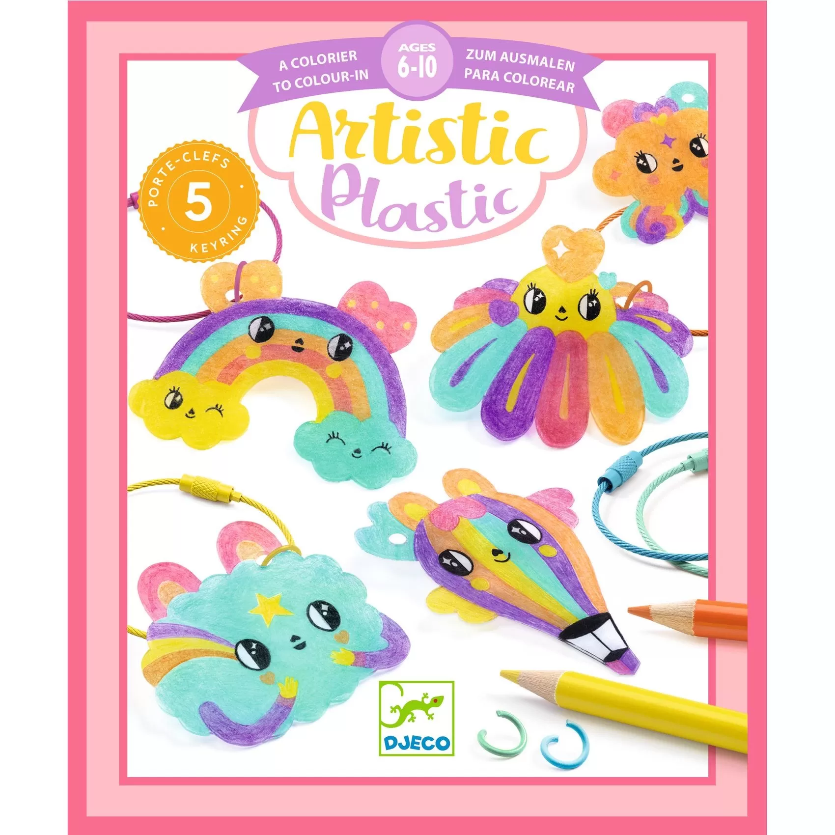 DJECO Kreativni set Artistic Plastic - Privjesci Kawaii