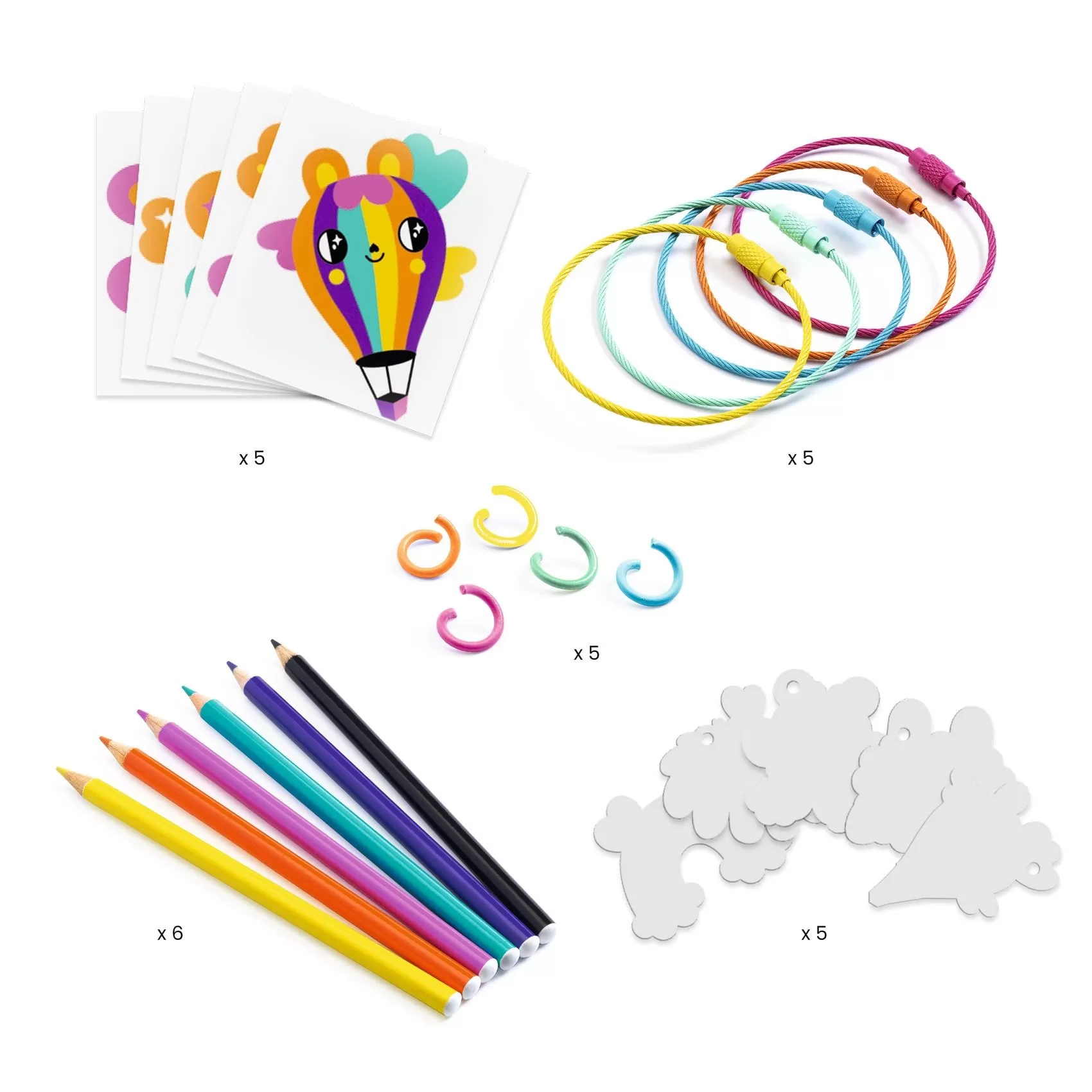 DJECO Kreativni set Artistic Plastic - Privjesci Kawaii