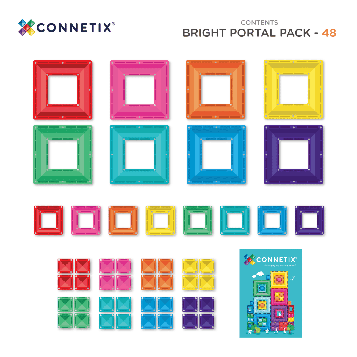 Connetix Tiles Bright Portal set - 48 dijelova