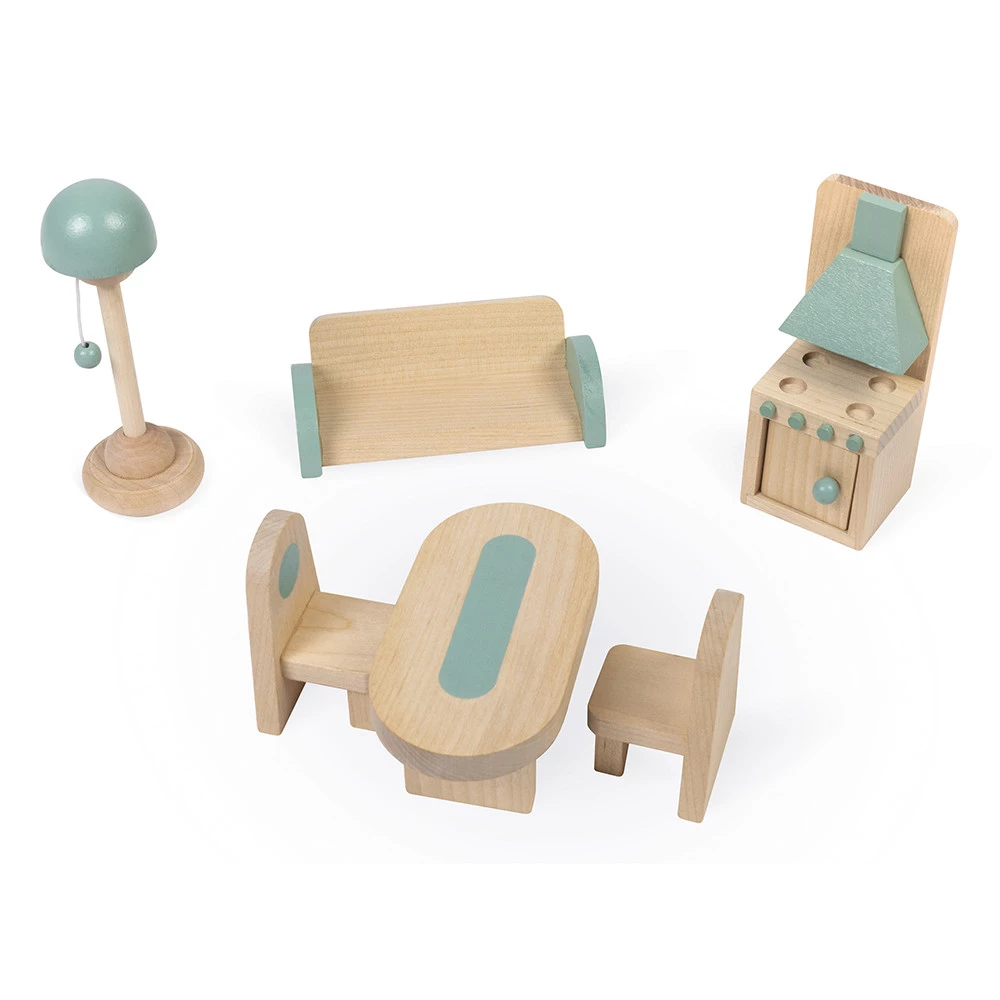 Janod Kućica za lutke sa namještajem - Slika 8