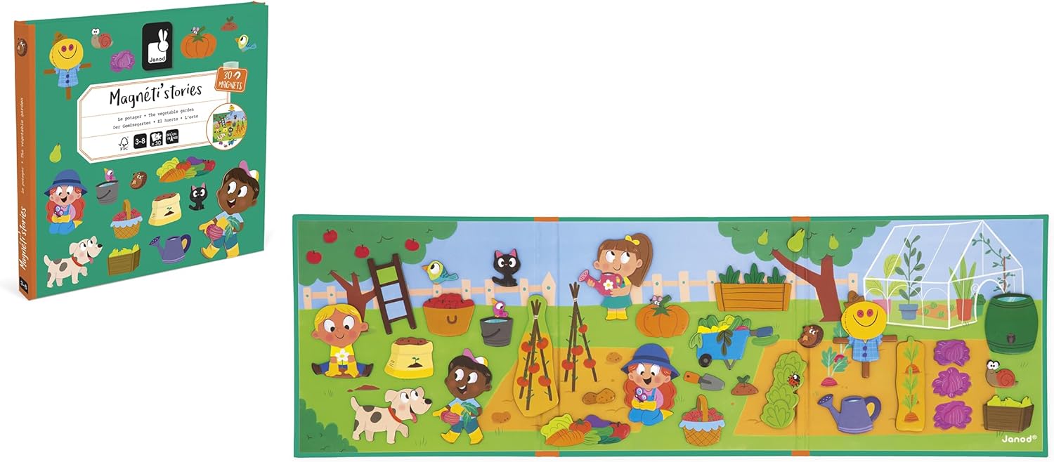 Janod magnetna knjiga sa pričom - Vrt - Slika 2