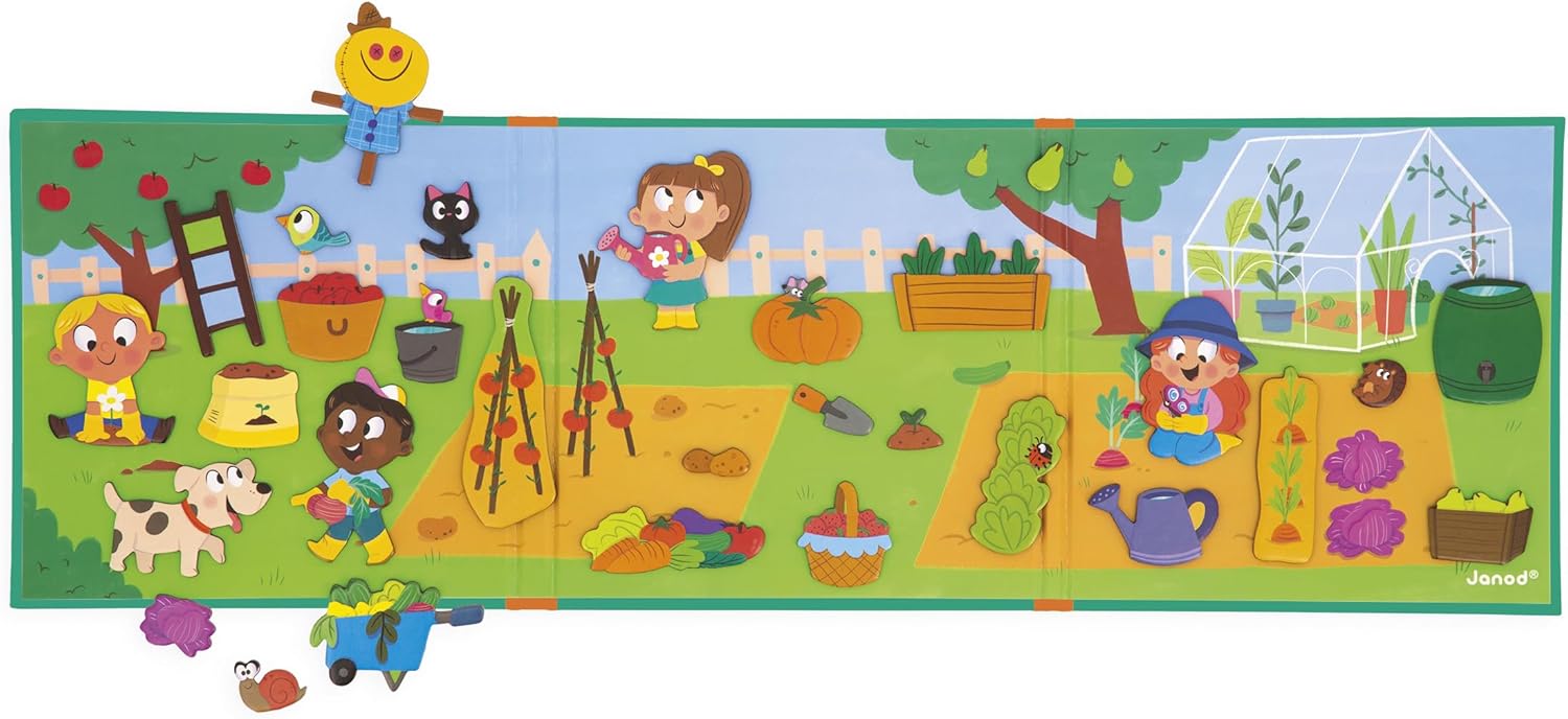 Janod magnetna knjiga sa pričom - Vrt - Slika 8