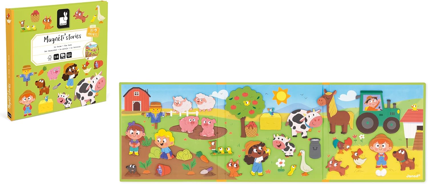 Janod magnetna knjiga sa pričom - Farma - Slika 2