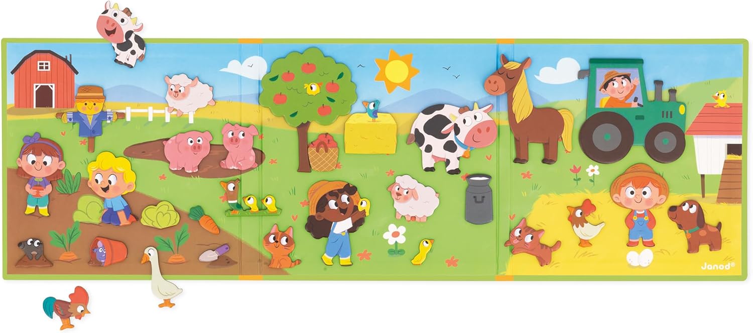 Janod magnetna knjiga sa pričom - Farma - Slika 8