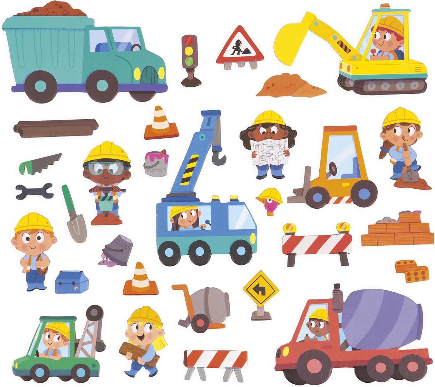 Janod magnetna knjiga sa pričom - Gradilište - Slika 3