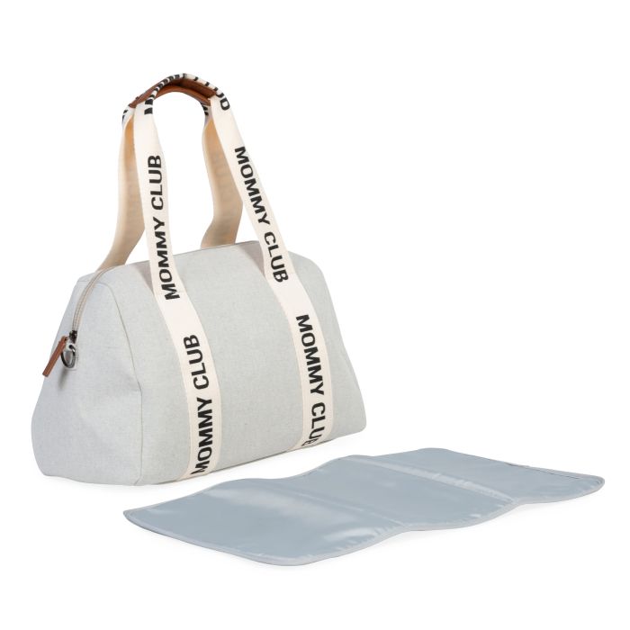 Torba za mame - Mommy Club Signature Canvas Off White - Slika 3