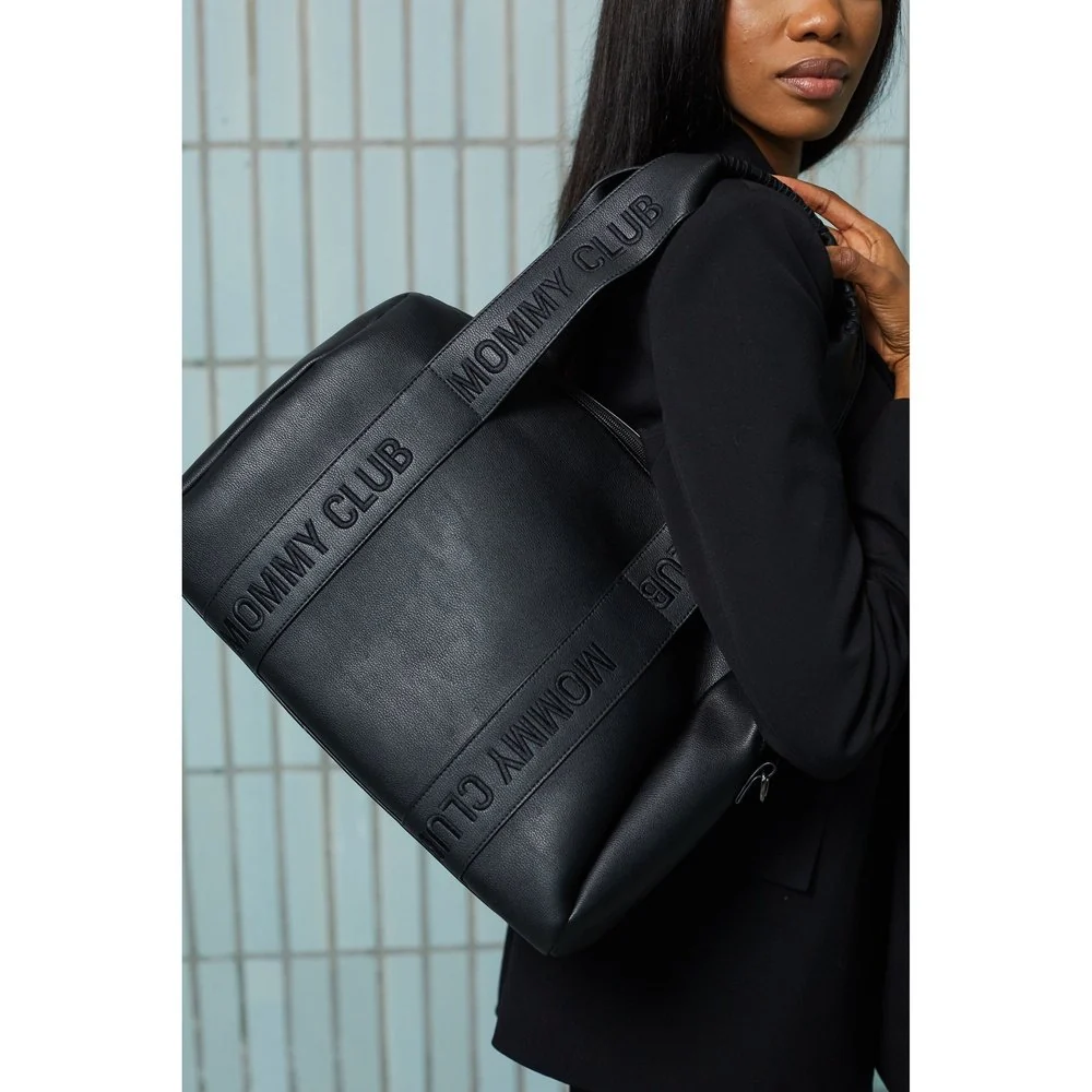 Torba za mame - Mommy Club Signature vegan Black - Slika 7