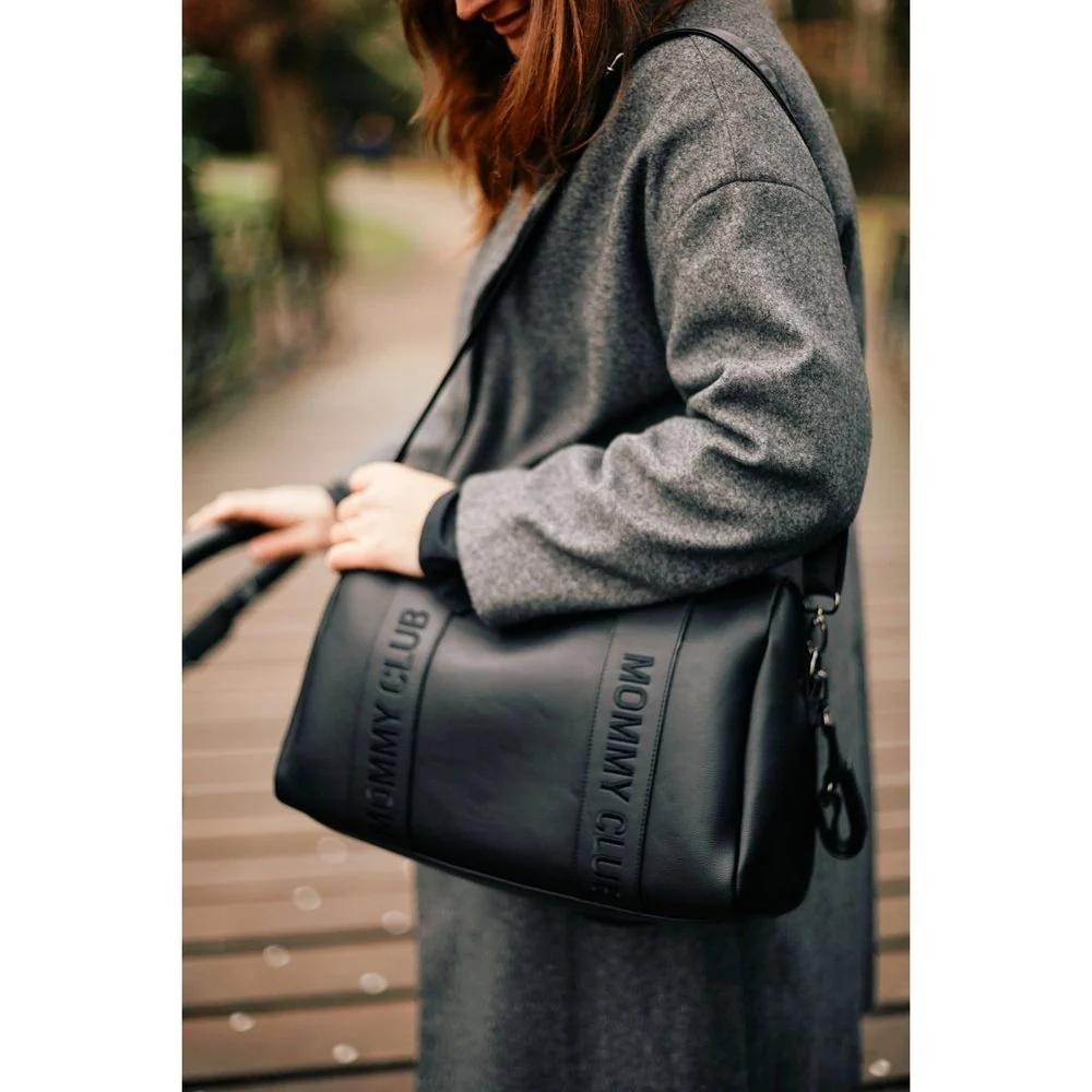 Torba za mame - Mommy Club Signature vegan Black - Slika 8