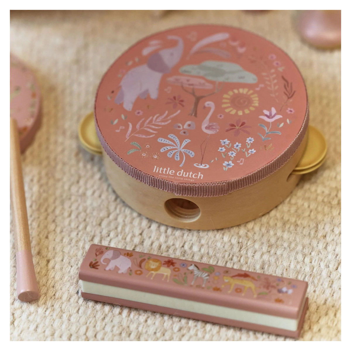 Little Dutch Set muzičkih instrumenata - Safari Pink - Slika 3