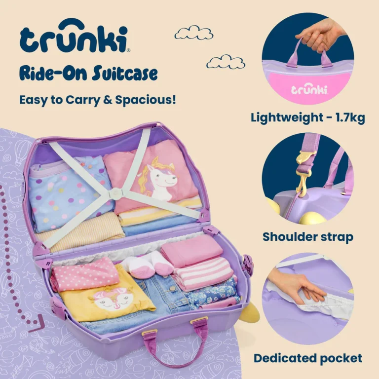 Trunki kofer za djecu Glide - mačka Cassie Lilac - Slika 2