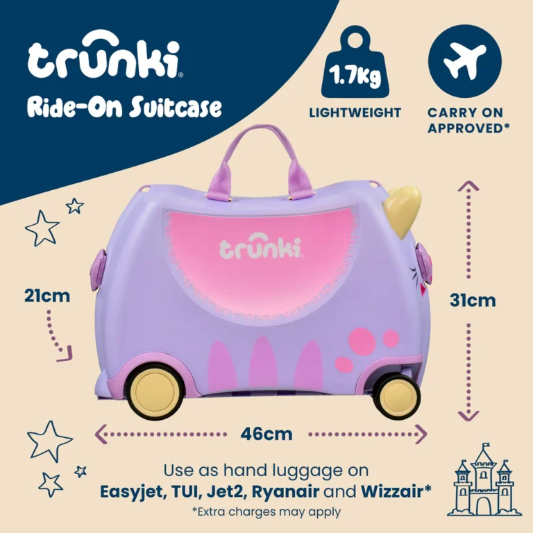 Trunki kofer za djecu Glide - mačka Cassie Lilac - Slika 12