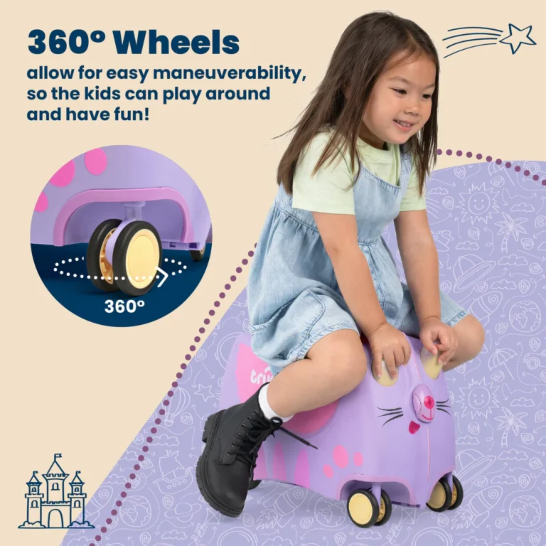 Trunki kofer za djecu Glide - mačka Cassie Lilac - Slika 13