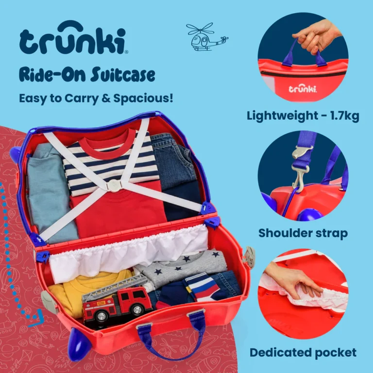 Trunki kofer za djecu Glide - vatrogasno vozilo Frank Red - Slika 2