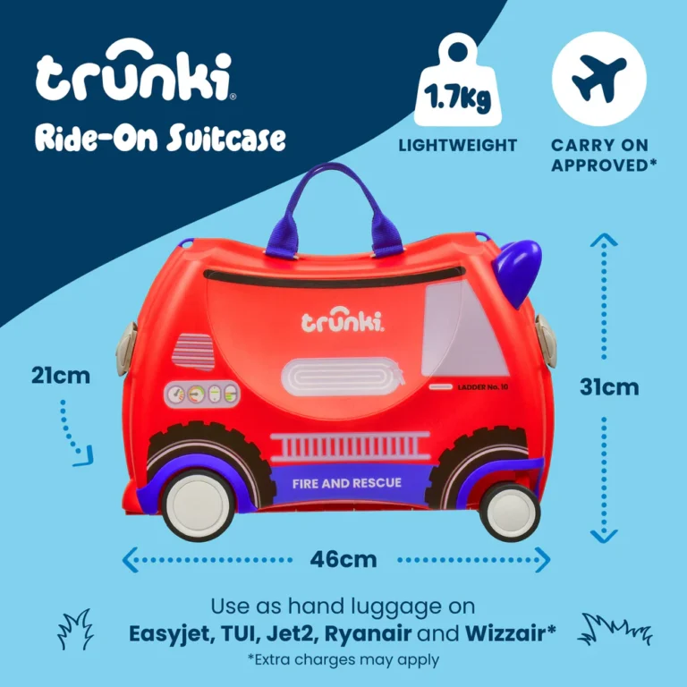 Trunki kofer za djecu Glide - vatrogasno vozilo Frank Red - Slika 12