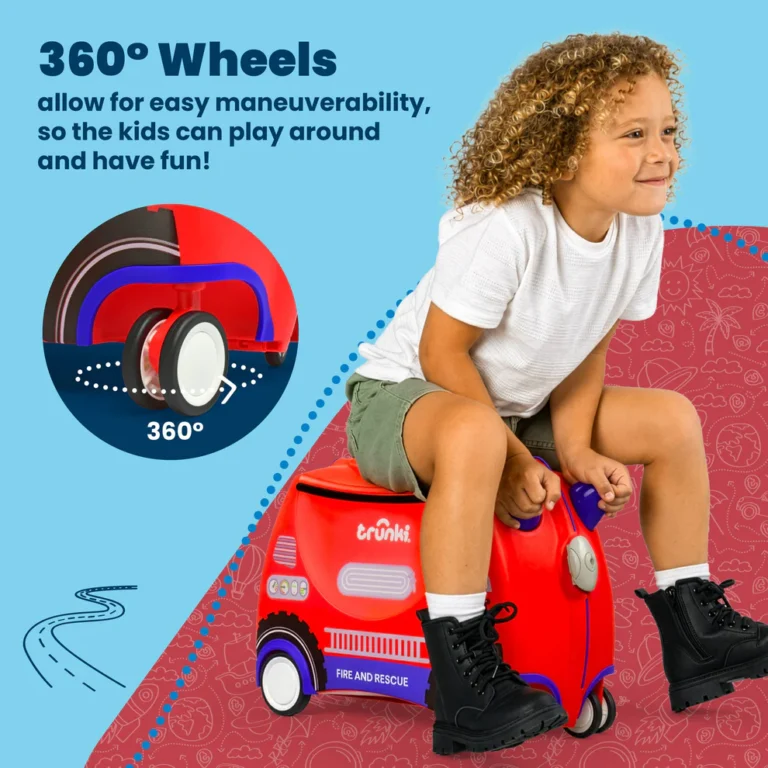 Trunki kofer za djecu Glide - vatrogasno vozilo Frank Red - Slika 13