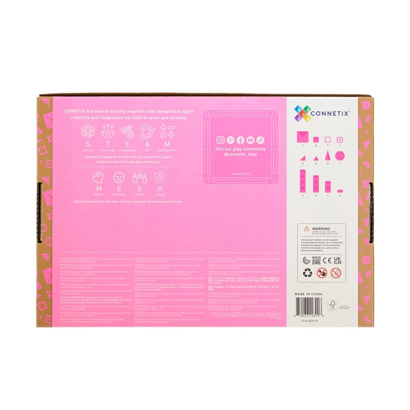 Charity set Pink Connetix Tiles - 20 dijelova - Slika 12