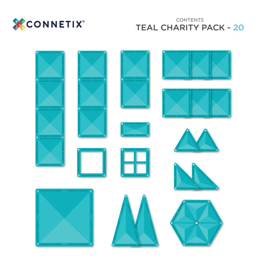 Charity set Teal Connetix Tiles - 20 dijelova - Slika 6