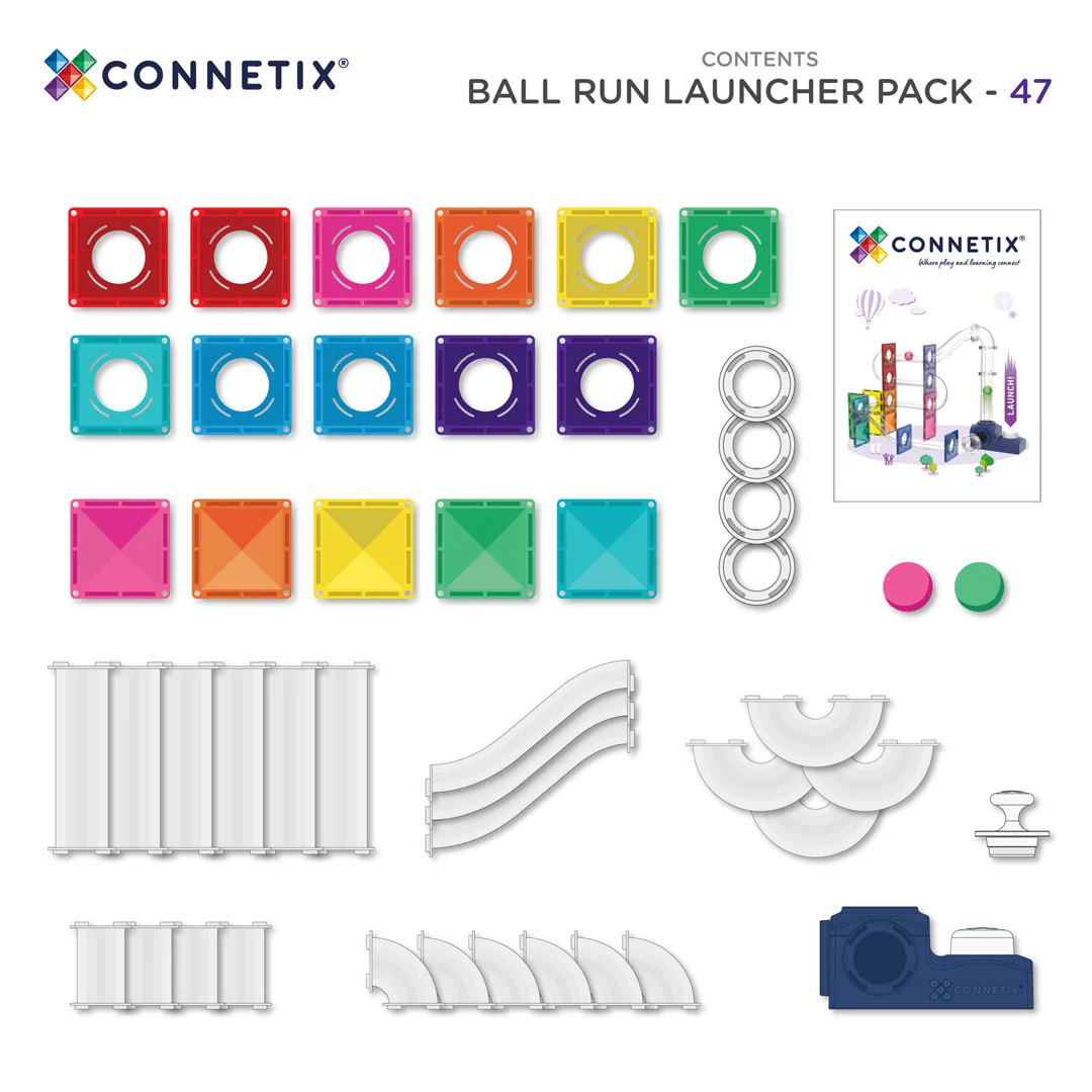 Ball Run Launcher set Connetix Tiles - 47 dijelova - Slika 2