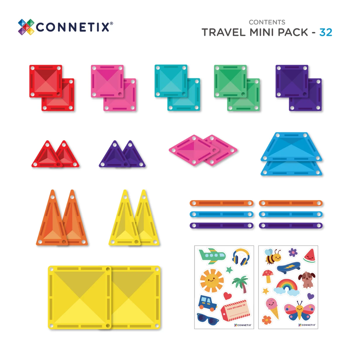 Connetix Magnetne pločice - Mini Travel Set (32 komada) - Slika 4