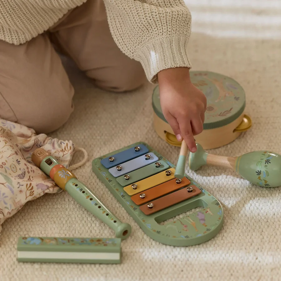 Little Dutch Set muzičkih instrumenata - Safari Friends Green - Slika 5